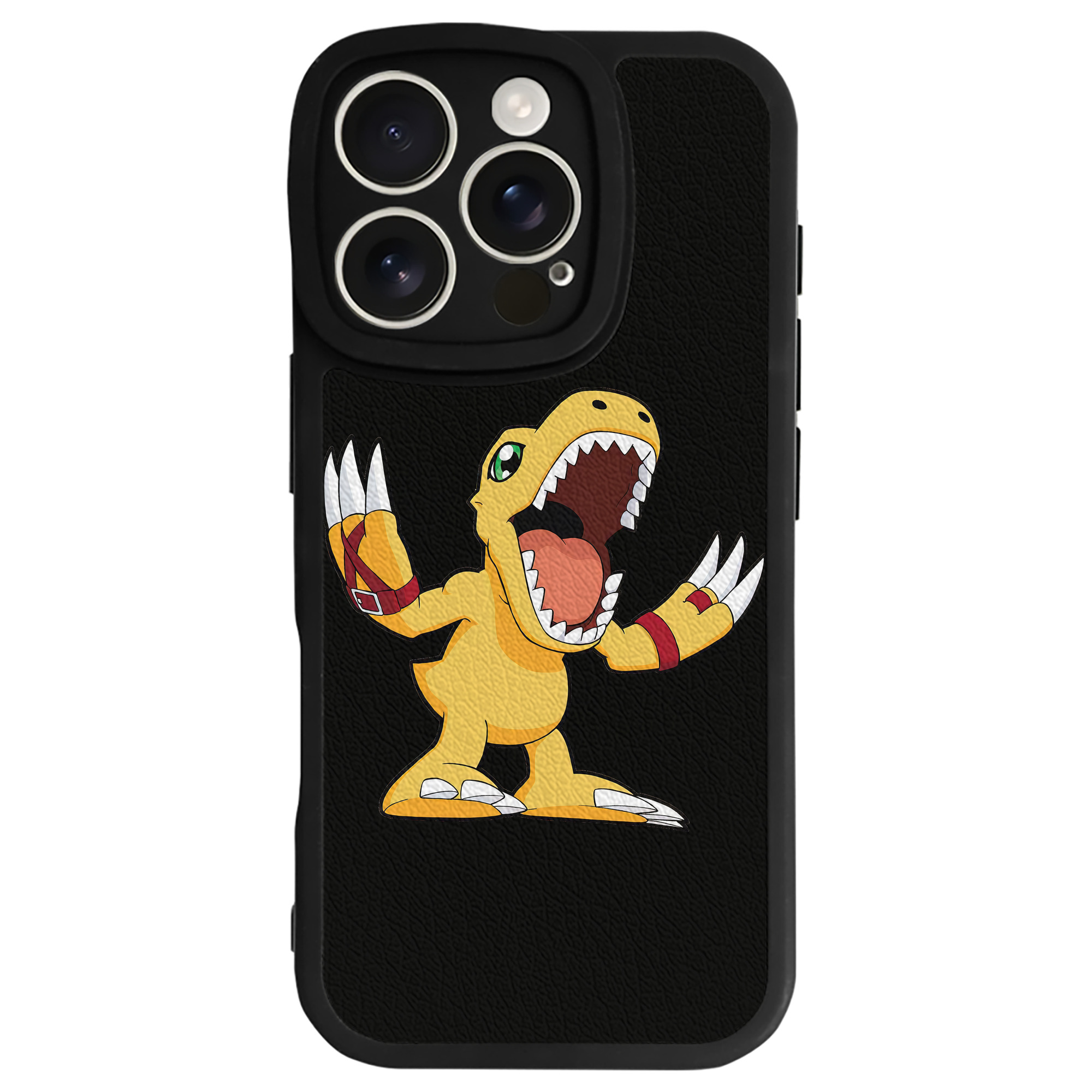 （画像用） Digimon デジタルモンスター/デジモン 【iPhone 16シリーズ対応】シリコンスマホケース（レザー調） 材質：シリコン